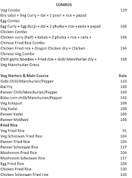 Bachelors Kitchen Donne Biryani menu 2