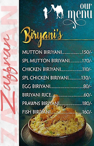 Zaffran Family Restaurant menu 1