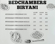 Bedchamber Biryani menu 1