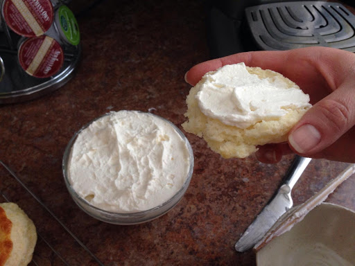 On fresh scones this recipe is a decent alternative to clotted cream. 