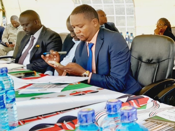 Departmental Committee on Finance and National Planning Chairperson Kimani Kuria during a public hearings exercise on the Affordable Housing Bill 2023 in Nyandarua