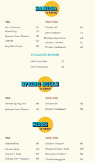 Infinite Samosa menu 1