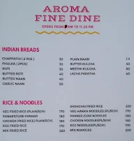 Aroma Fine Dine menu 3