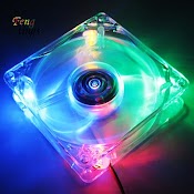 Quạt Làm Mát Trong Suốt 8Cm Có Đèn Led Chiếu Sáng Cho Vỏ Máy Tính Bàn