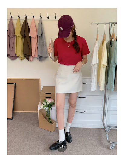 Title 26, Womens Solid Color Round Neck Loose And Slim S...