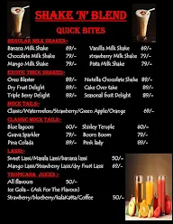 Shake N Blend menu 2