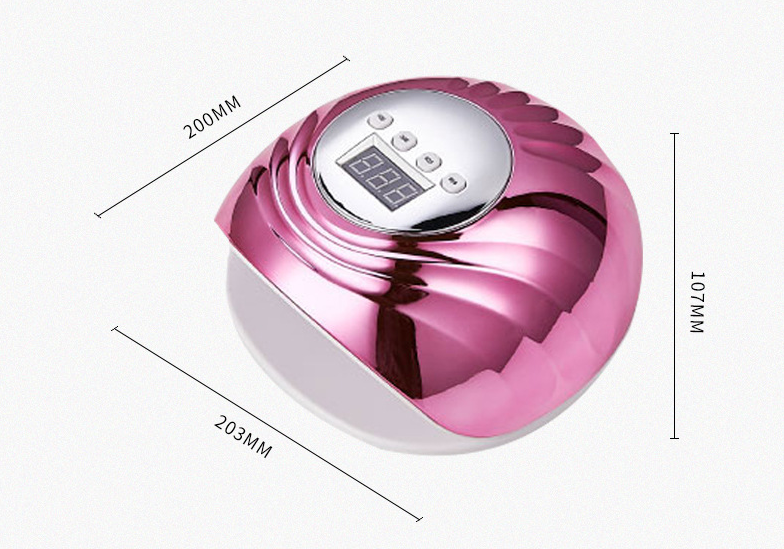 Lampe photothérapie ongles 86W haute puissance avec écran LCD. Lampe UV LED pour séchage rapide des ongles en gel. Parfait pour manucures professionnelles.