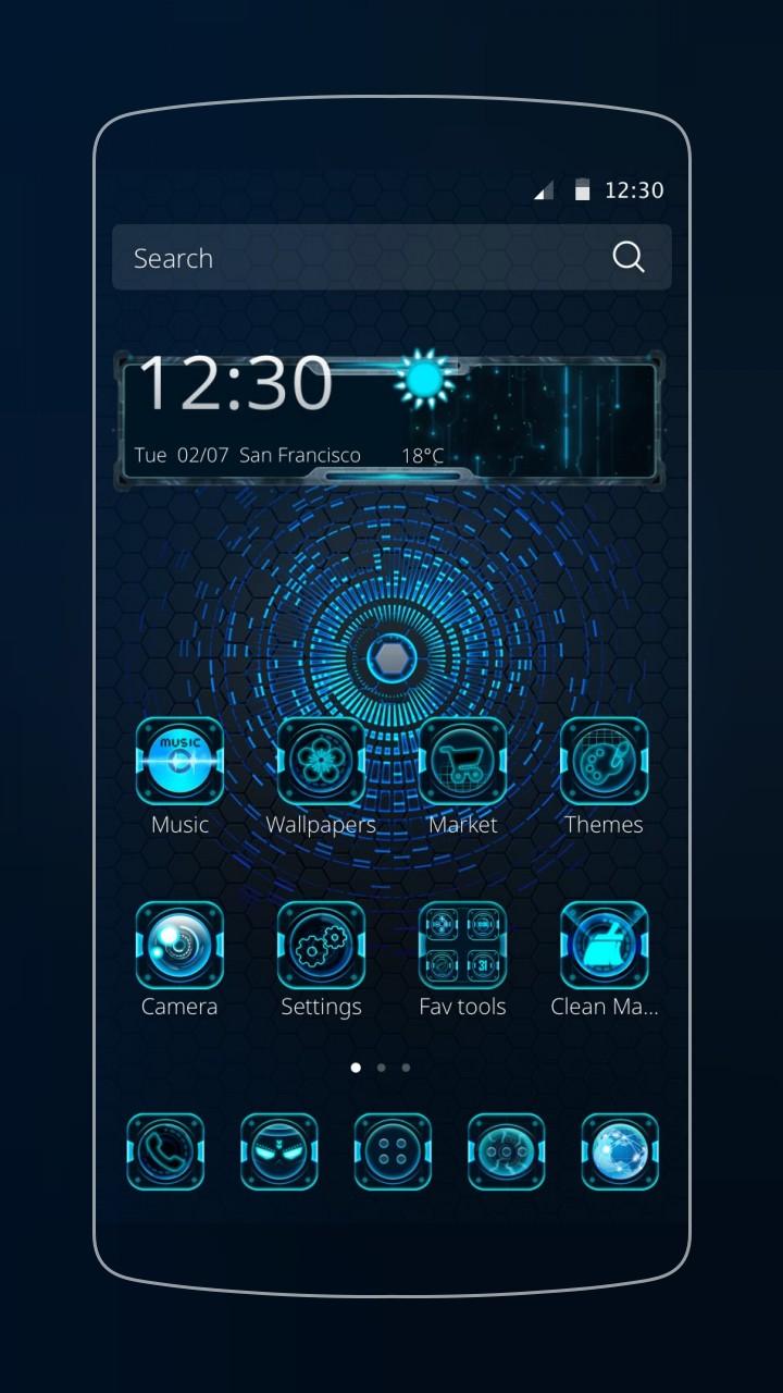 Future Blue Tech Screen 1