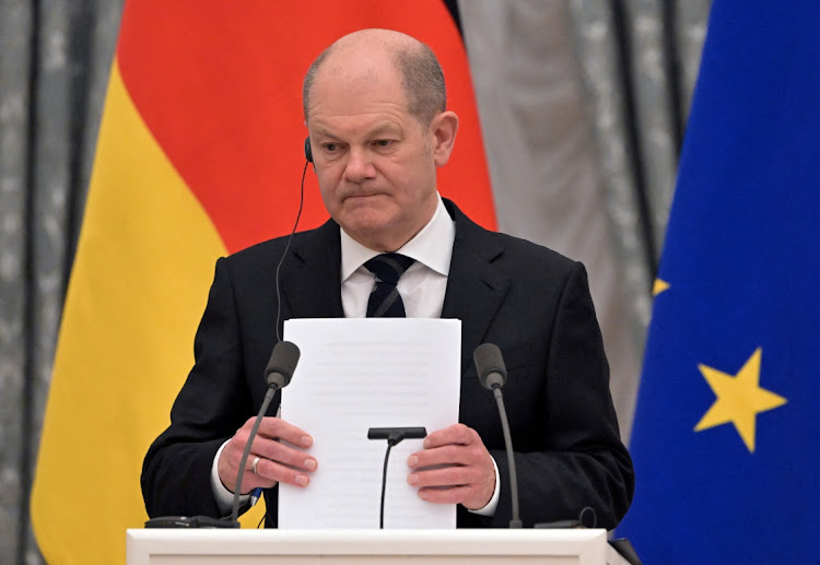 German Chancellor Olaf Scholz. Picture: KREMLIN VIA REUTERS/SPUTNIK/SERGEY GUNEEV