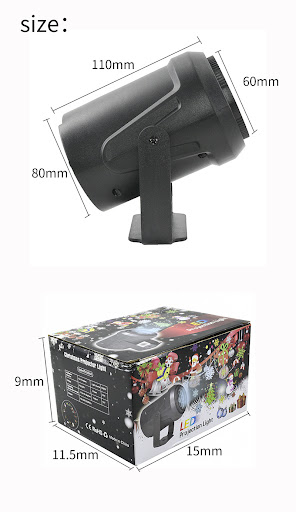 Title 1, High-brightness Christmas snowflake projector l...