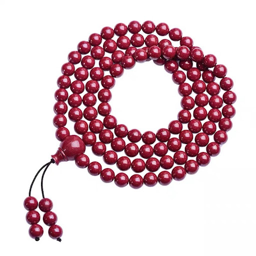 Title 3, Cinnabar 108 Beads Bracelet Multi-ring Multi-la...