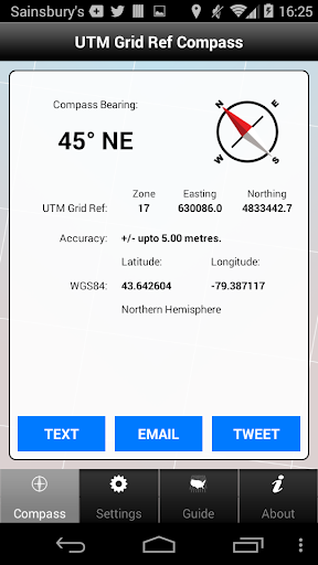 UTM Grid Ref Compass