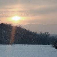 Tramonto sopra la neve di 