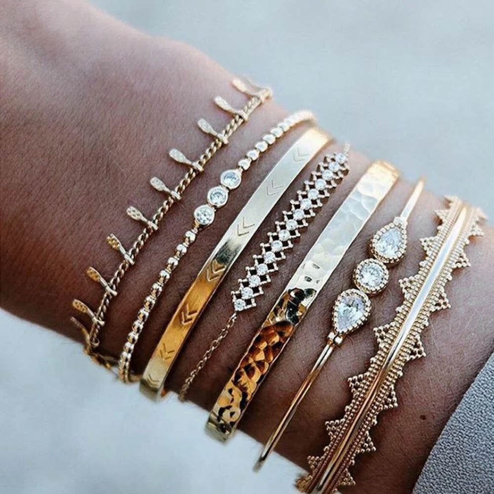 Title 5, Komplettes Diamantarmband-Set, 7 Teile, Funkeln...