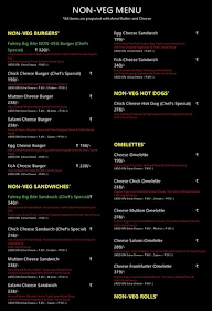 Late Night Burger menu 1