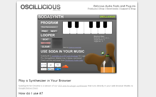 OSCILLICIOUS SODASYNTH PROGRAM CLEAR YOUR Synthesizer 