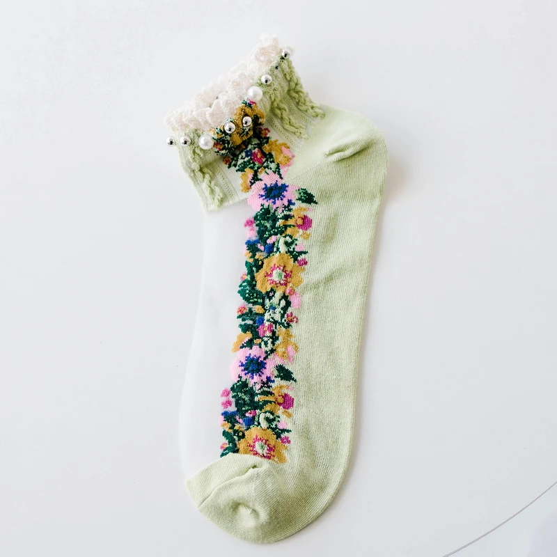 Title 2, Transparante nylon katoenen bodem Floret Boot z...