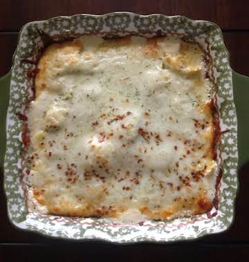 Ravioli  -  Spinach -  Alfredo Bake - Cass's