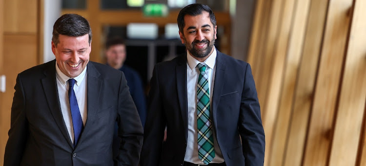 First Minister Humza Yousaf arrives for a Scottish National Party meeting in Edinburgh, Scotland, April 30 2024. Picture: JEFF J MITCHELL/GETTY IMAGES