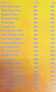 Cake Fresh menu 1