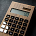 12 digit wooden solar calculator