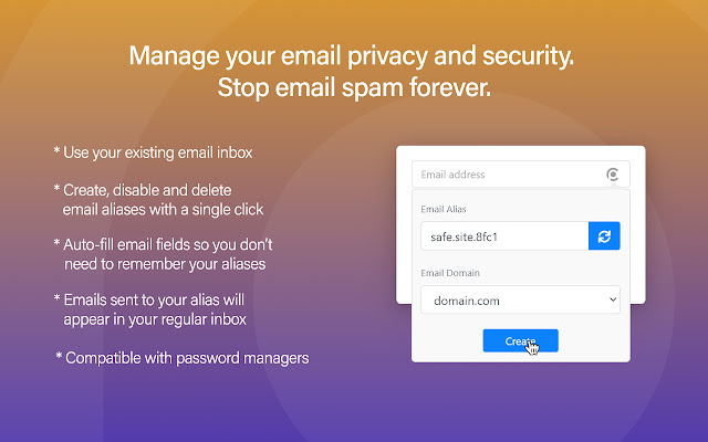 Polycred: Email Alias Generator & Manager chrome extension