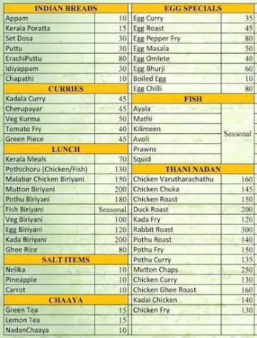 Voosh Thalis & Bowls menu 