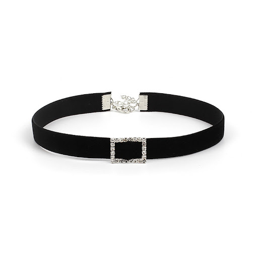 Title 12, All-match Rhinestone Geometric Choker Necklace ...
