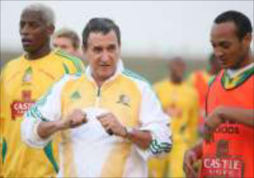 CRUCIAL MATCH: Bafana Bafana coach Carlos Alberto Parreira has assembled a strong squad for the clash against Zambia on Sunday. Pic. Mandla Mkhize. 29/05/2007. © Sowetan.