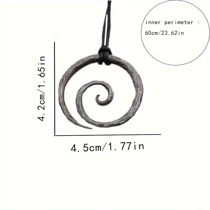 Mode retro spiraalsymbool ketting, een opvallend en elegant accessoire voor elke outfit, accentueer je persoonlijke stijl met deze unieke ketting.