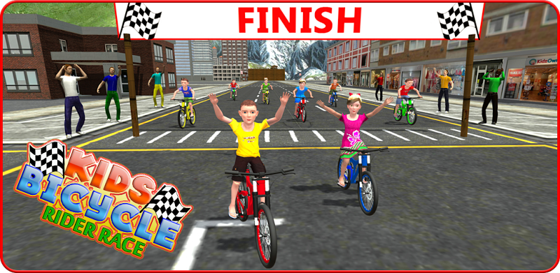 Kids Bicycle Rider Street Race