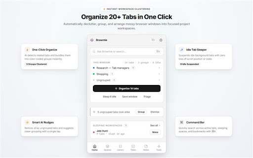Browmie - AI Tab Organizer screenshot 2