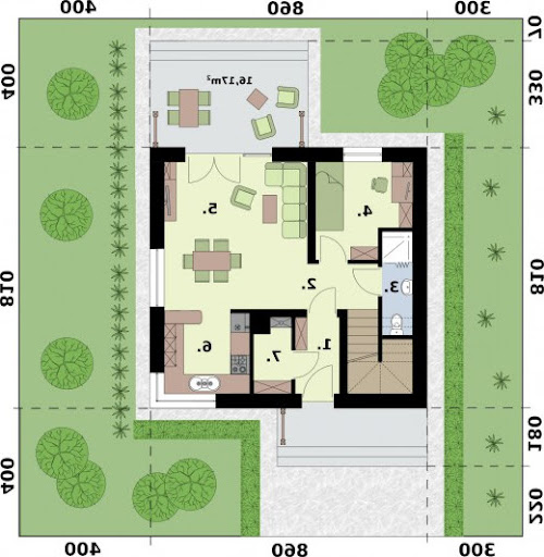 Sevilla 4 - na zgłoszenie do 70m2 - Rzut parteru