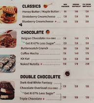 The Belgian waffle Co menu 2