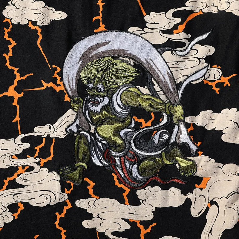 Embroidered thunder short sleeves