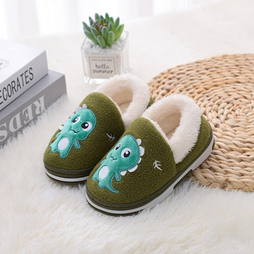 Title 6, Thermal Indoor Dinosaur Plush Baby Cotton Slipp...