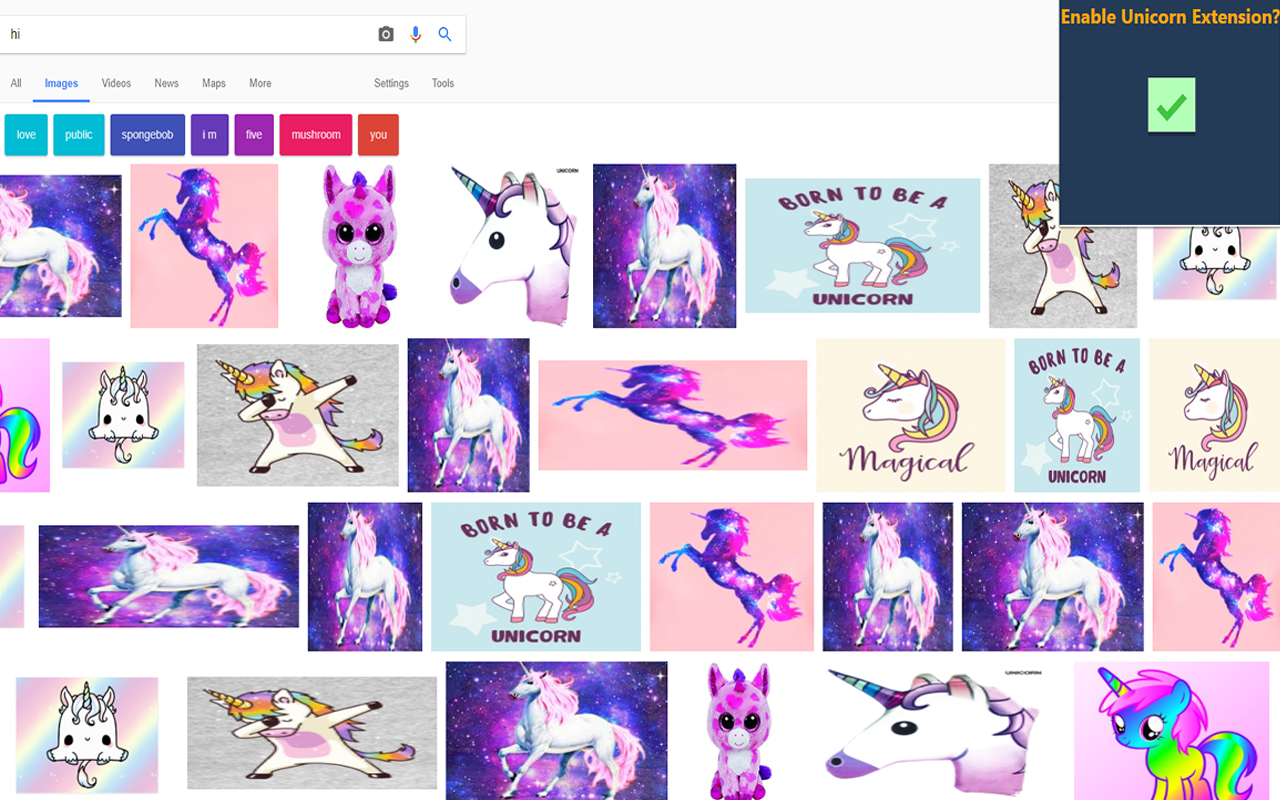 Toggleable Chrome Unicorns Preview image 0