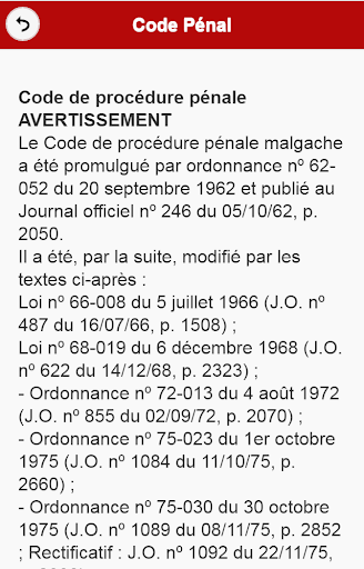 Code Pénal du Madagascar