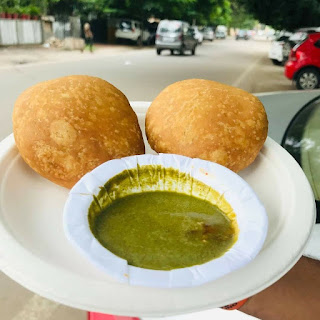 Himanshu Bansal at Monu Jain Kachori Wala, Sadar Bazar,  photos