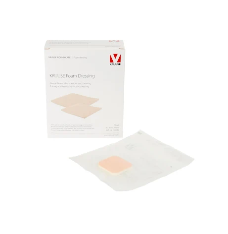 KRUUSE Foam Dressing, kompress, steril, 5 x 5 cm, 10 st