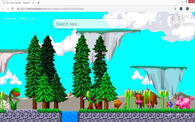 8 bit pixel wallpaper seni tab baru