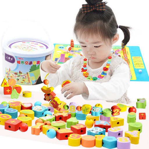 Title 5, Childrens Wooden Colorful Assembling Building ...