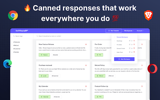 Swiftreply - Canned Responses Work Everywhere