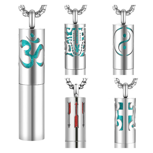 Title 8, Hollow Perfume Bottle Pendant Necklace