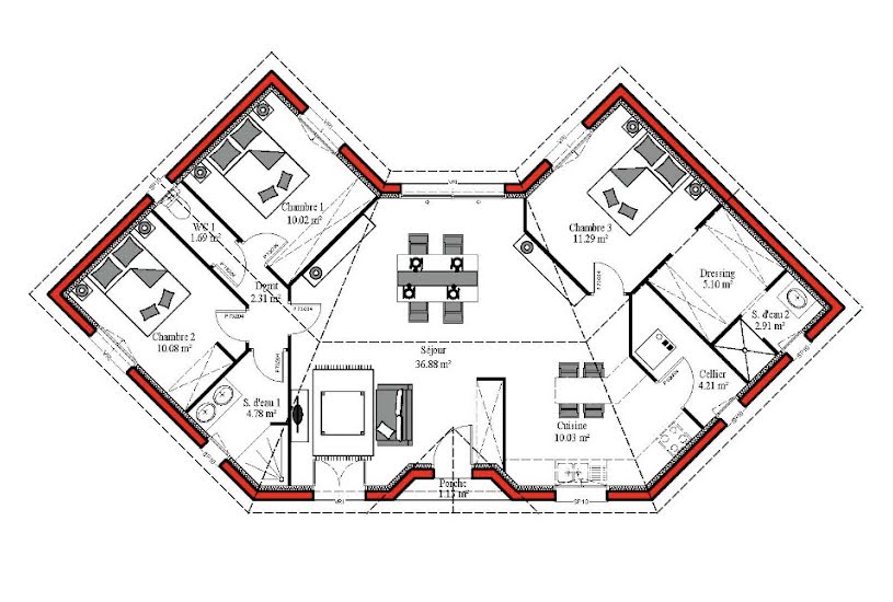  Vente Terrain + Maison - Terrain : 730m² - Maison : 99m² à Haut-Mauco (40280) 