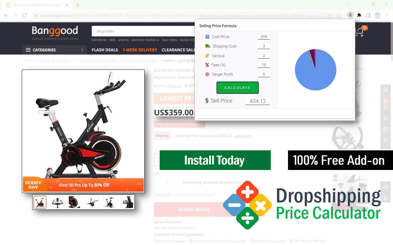 Dropshipping Price Calculator Preview image 2