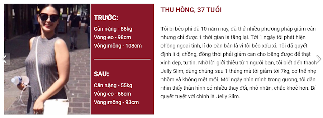 Khách hàng đánh giá thạch giảm cân Jelly Slim