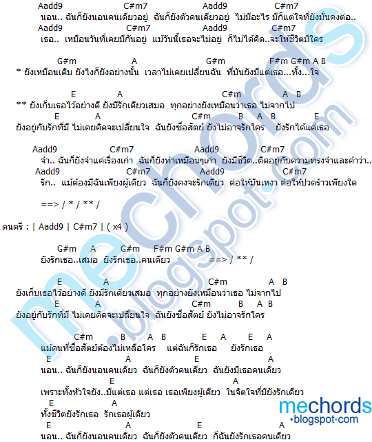 คอร์ดเพลง-ความซื่อสัตย์-Bodyslam