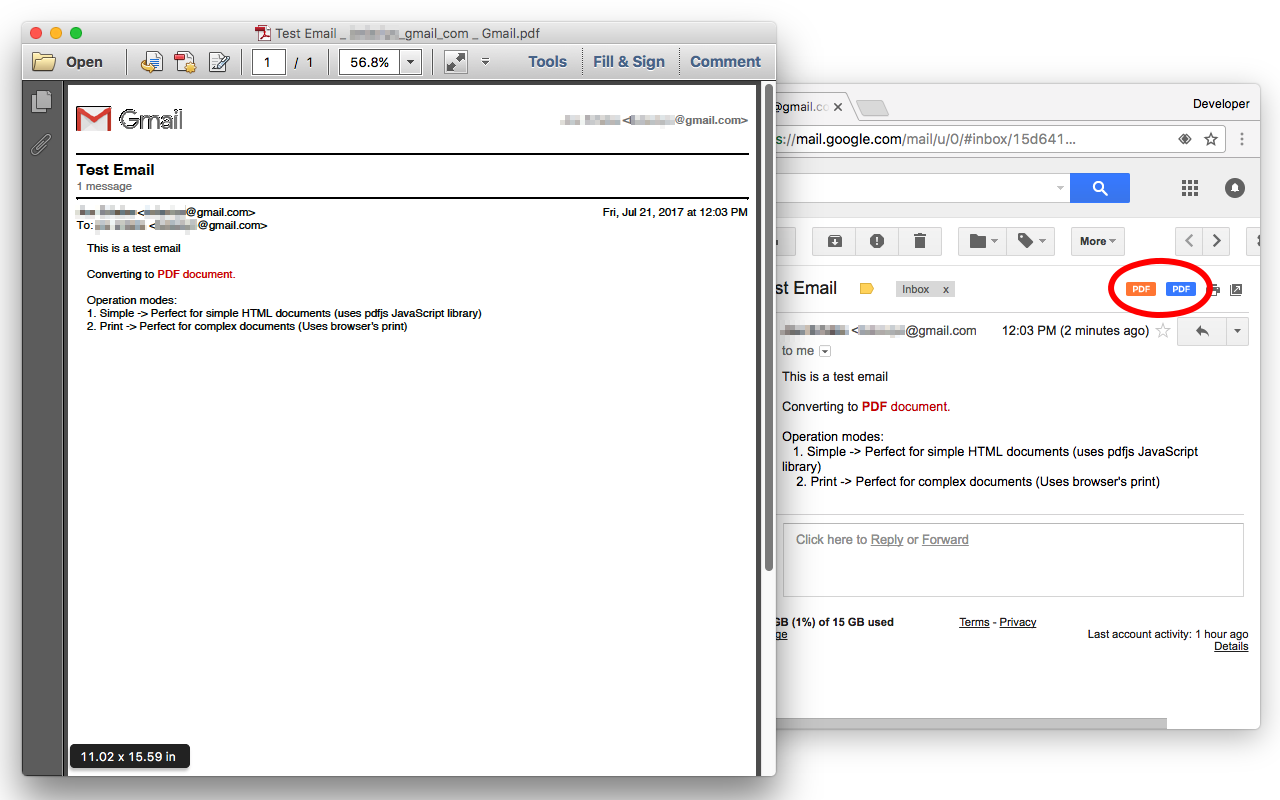 Convert Gmail™ to PDF (locally) Preview image 1