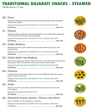 Green House - The House Of MG menu 